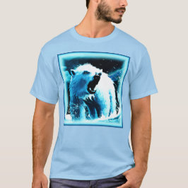 Camiseta "Urso Polar Irritado" - Pintura Bonita. Comprar Ag