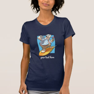 Camiseta Urso Polar legal surfando com Cartoon Cocktail