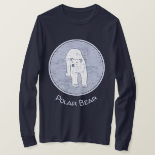 Camiseta Urso Polar na Pintura do Gelo - Arte Original da V