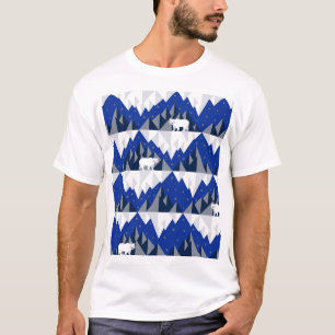 Camiseta Urso Polar no Padrão Iceberg Sem Olhos.
