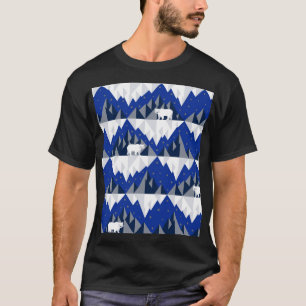 Camiseta Urso Polar no Padrão Iceberg Sem Olhos.