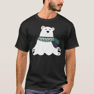Camiseta Urso Polar Para Meninos Ou Meninas Urso Polar