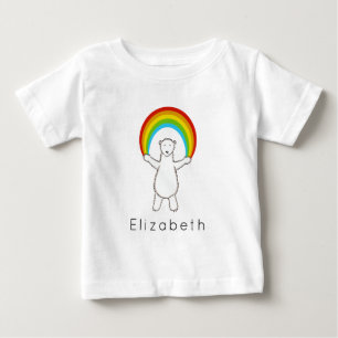 Camiseta Urso Polar Personalizado e Camisa-Arco-Íris