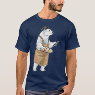 Camiseta Urso polar Pintor Pincel Pintura
