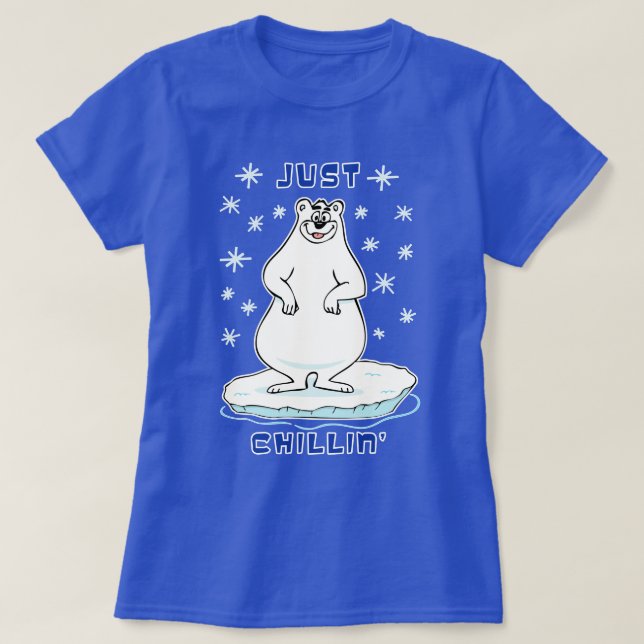 Camiseta Urso Polar Relaxando (Frente do Design)