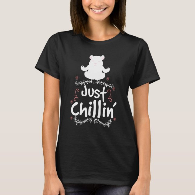 Camiseta Urso Polar Relaxando Meditação Urso Polar (Frente)