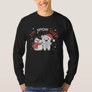 Camiseta Urso Polar, sou um Soldado de Neve Cute Snowman