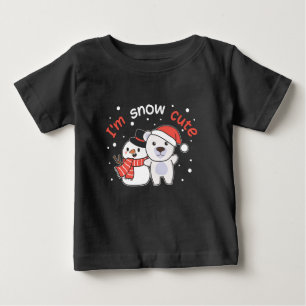 Camiseta Urso Polar, sou um Soldado de Neve Cute Snowman