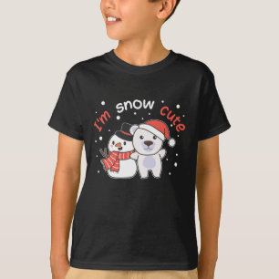 Camiseta Urso Polar, sou um Soldado de Neve Cute Snowman