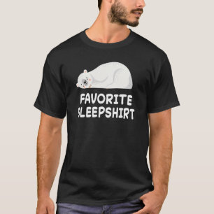 Camiseta Urso Polar Ursinha Dormindo Dormindo Pajama Nig