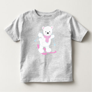 Camiseta Urso Polar, Urso Branco, Urso Bonito, Urso De Esqu