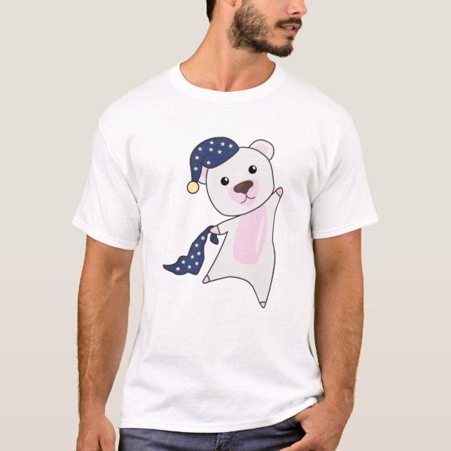 Camiseta Urso Polar Urso Urso Urso Sonolento (Frente)
