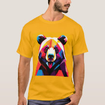 Urso Poligonal com Estilo Abstrato