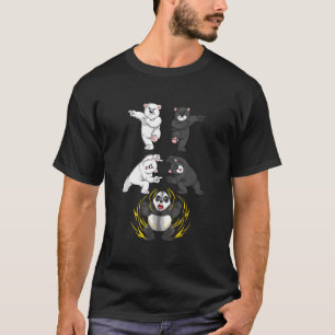 Camiseta Urso Preto e Branco na Fusão Panda