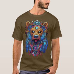 Camiseta Urso Psicodélico de Arte DMT