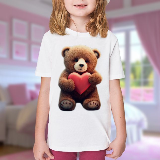 Camiseta Urso Repleto Com Coração (Criador carregado)