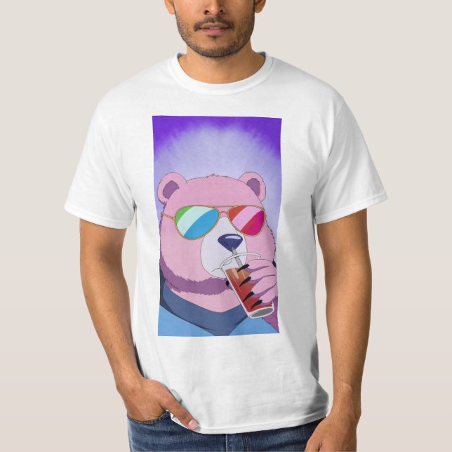 Camiseta Urso Rosa (Frente)