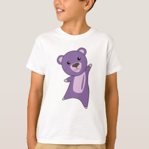 Camiseta Urso Roxo Corante Animais Corados