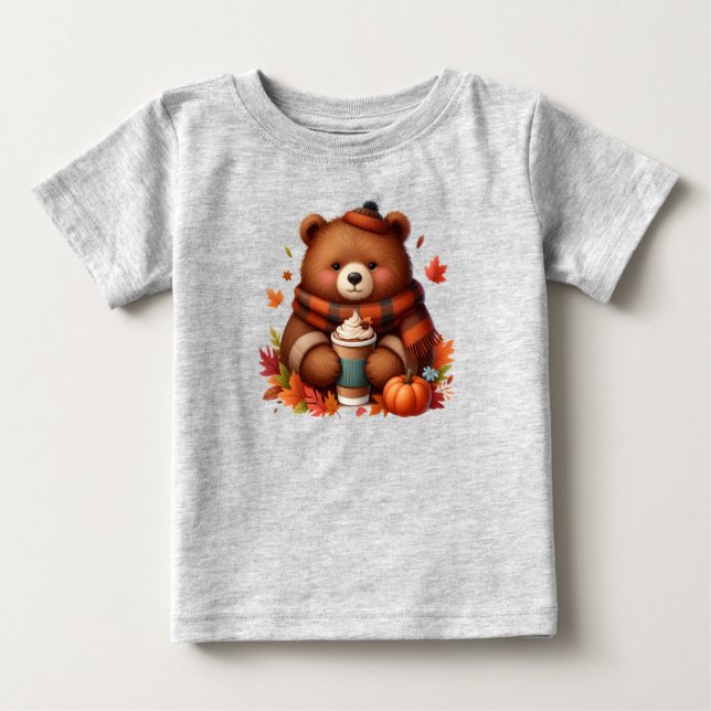 Camiseta Urso Russo/Vintage de outono (Frente)