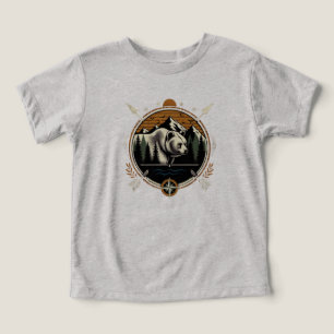 Camiseta Urso rústico e vintage ao ar livre da montanha