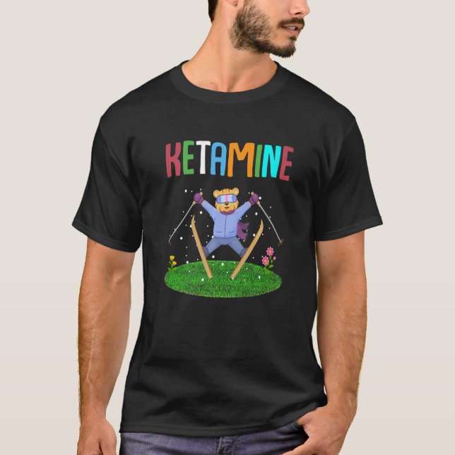 Camiseta Urso Saltador de Esqui Cetamina (Frente)