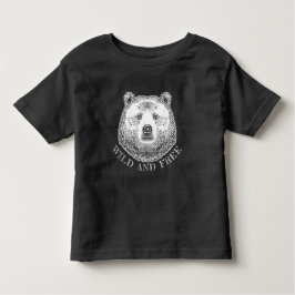 Camiseta Urso, Selvagem E Gratuita, Ilustração Desenhada À 