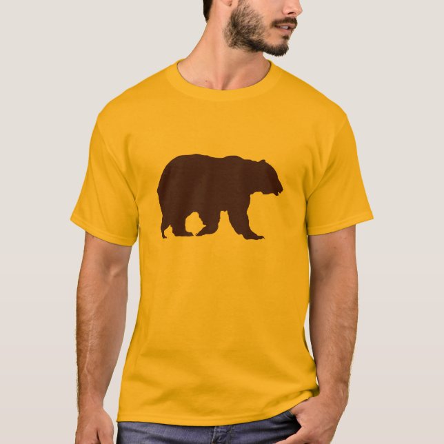 Camiseta Urso Silhueta Marrom (Frente)