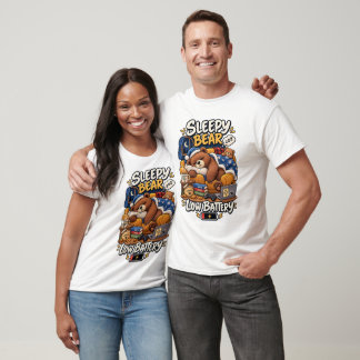 Camiseta Urso Sonolento Cochilando em Andamento Humor de Ur