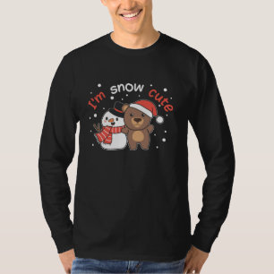 Camiseta Urso, sou Snow Cute Snowman Snow Pun