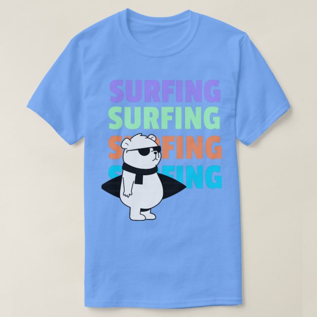 Camiseta Urso surfador (Frente do Design)