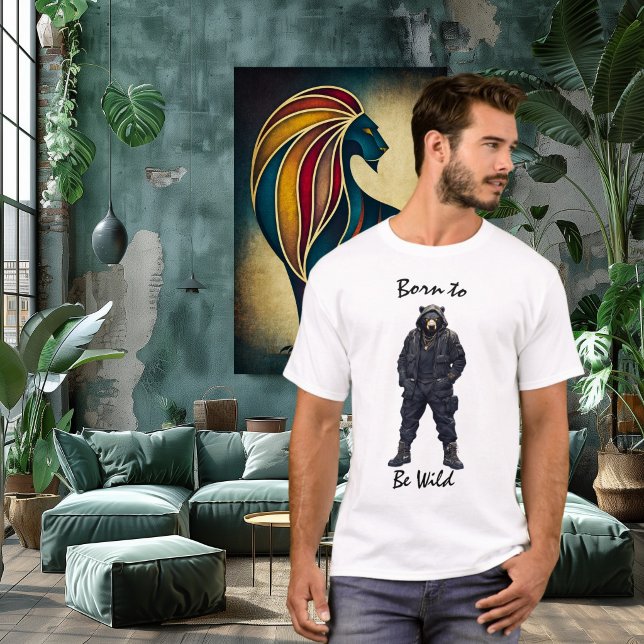 Camiseta Urso Tático Selvagem Poderoso (Criador carregado)