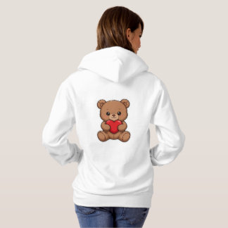 Camiseta Urso Teddy Fofo Segurando um Adesivo de Coração Ve