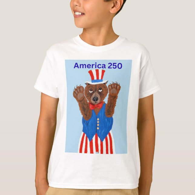 Camiseta Urso Tio Sam América 250  (Frente)