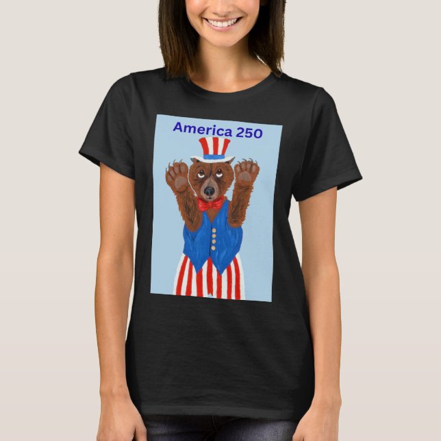 Camiseta Urso Tio Sam América 250  (Frente)