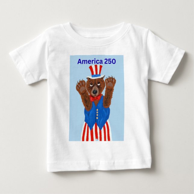 Camiseta Urso Tio Sam América 250  (Frente)