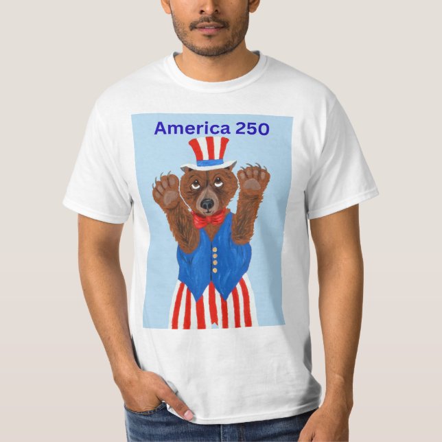 Camiseta Urso Tio Sam América 250  (Frente)