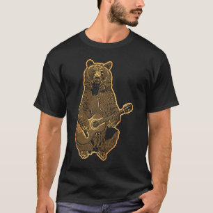 Camiseta Urso Tocando Violão - Guitarrista 5
