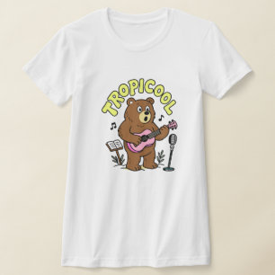 Camiseta Urso Tropicool Tocando Ukulele – Música Divertida