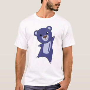 Camiseta Urso Urso Urso Pequeno Urso Azul Engraçado