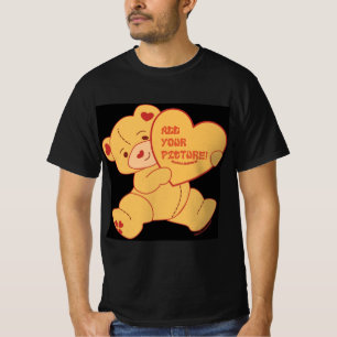 Camiseta Urso Vermelho Cinzento Borrão