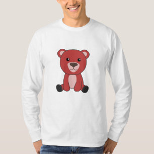 Camiseta Urso Vermelho - Ursinho De Animais Curiosos Com Ur
