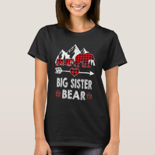 Camiseta Urso Vermelho Xadrez de Buffalo Grande Urso Irmã