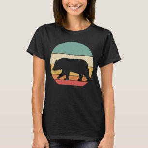 Camiseta Urso Vintage Para O Castanho Grizzly B De Animais