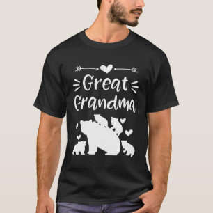 Camiseta Urso Vovó excelente Com 4 Filhos De Bebê Cardíacos