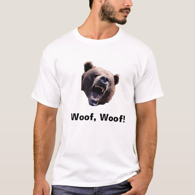 Camiseta urso, Woof, Woof! (Frente)