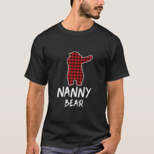 Camiseta Urso Xadrez Vermelho Dabbing Natal Pajama Nanny Ma