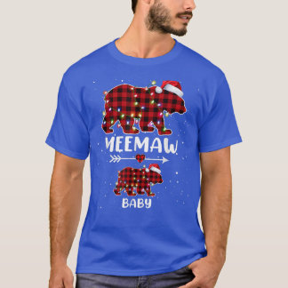Camiseta Urso Xadrez Xmas Meemaw Bebê, Gravidez Polar Annan