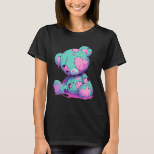Camiseta Urso Zombie Testemunha Cutada e Gótico do Pastel K