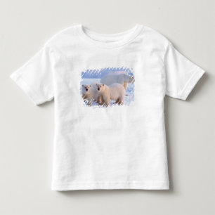 Camiseta Ursoaica com filhotes no gelo da banquisa, costeir