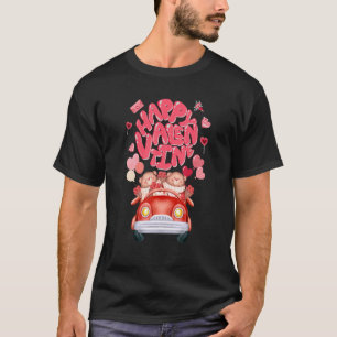 Camiseta Ursos Bonitos Dirigindo Dia de os namorados De Amo